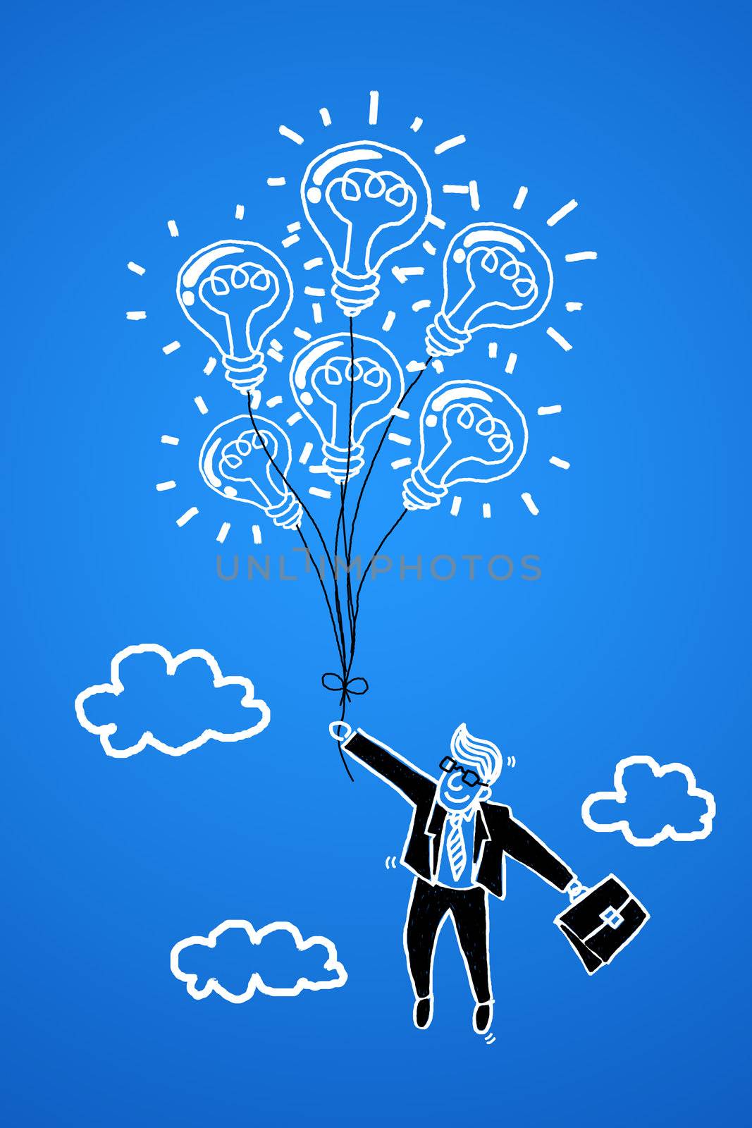 Business professionals with a business idea into success.