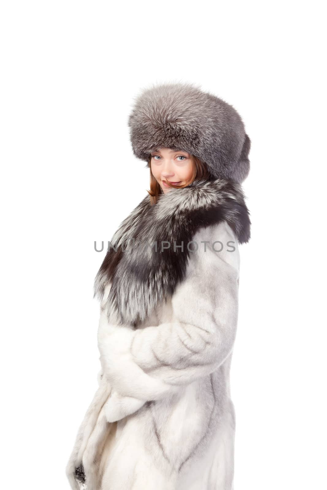 Sexy woman wearing winter fur by Discovod