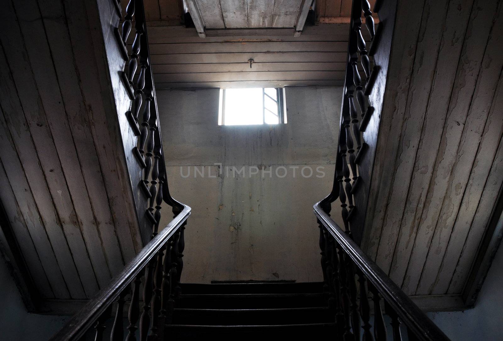 classic staircase, high dynamic range by siraanamwong