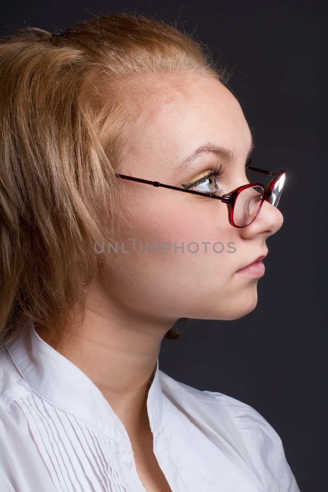 close up portrait of beautiful young woman