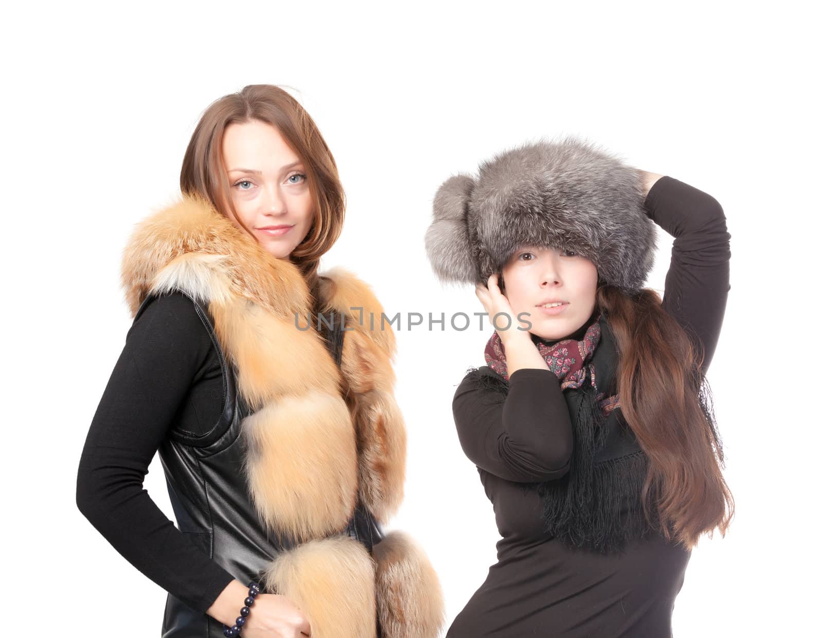 Two attractive women dressed for winter by Discovod