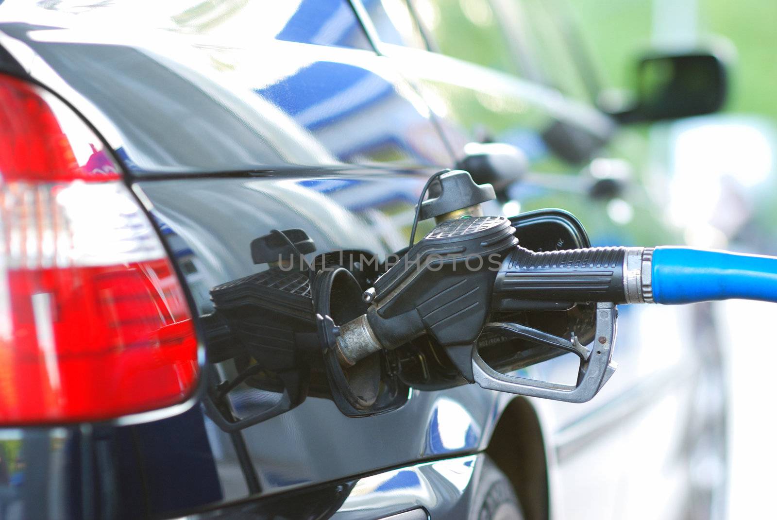 At the gas pump (shallow DOF)