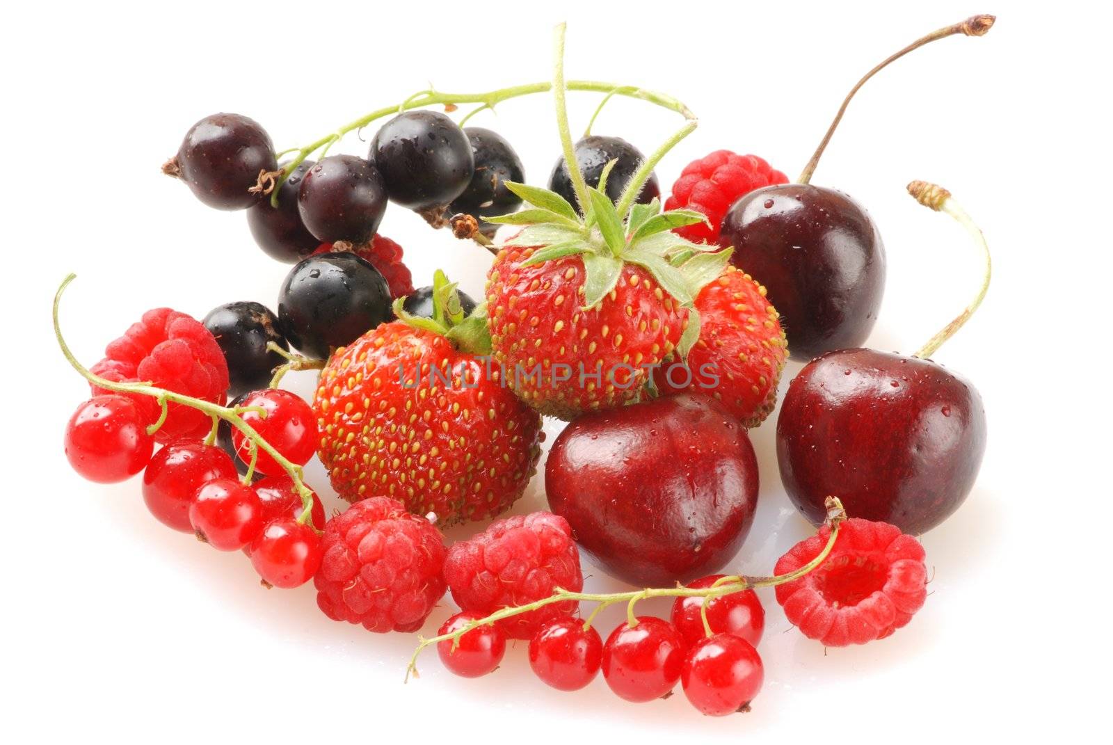 Berries isolated on white background