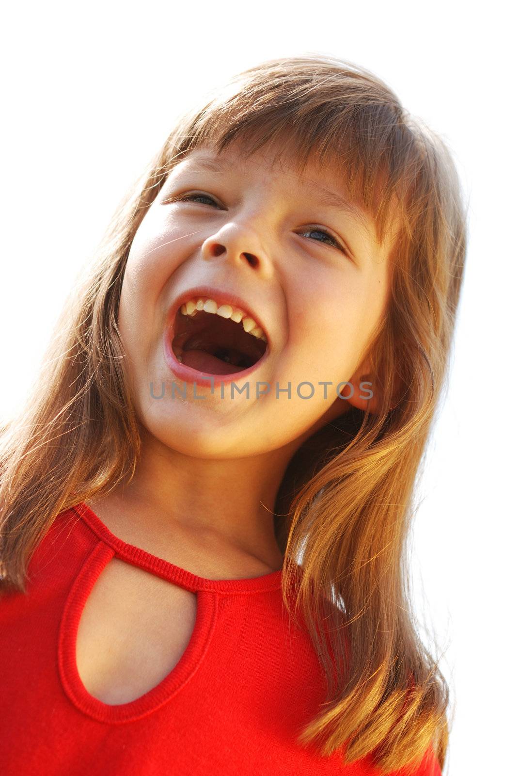 Little cute girl outdoor portrait