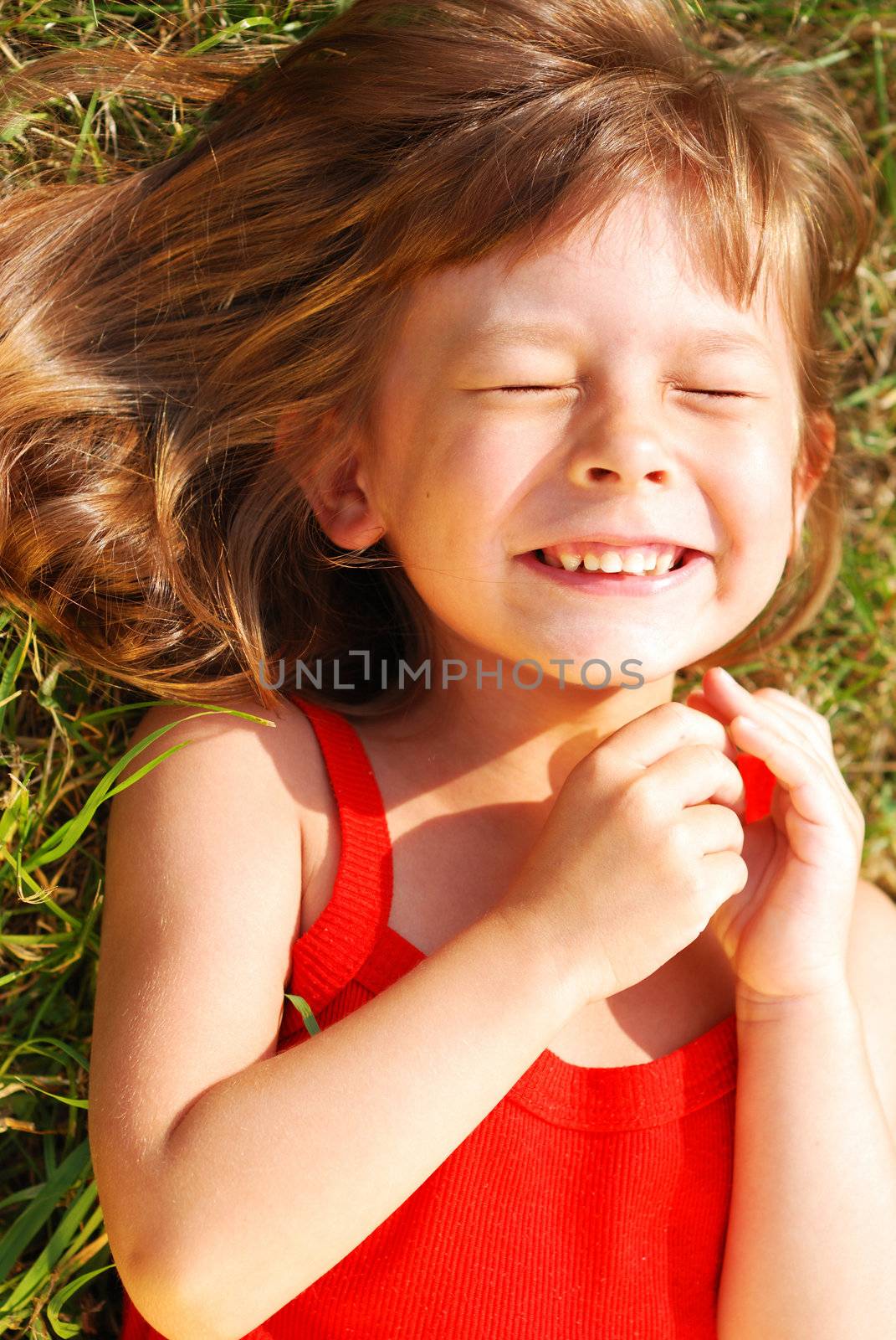 Little cute girl outdoor portrait