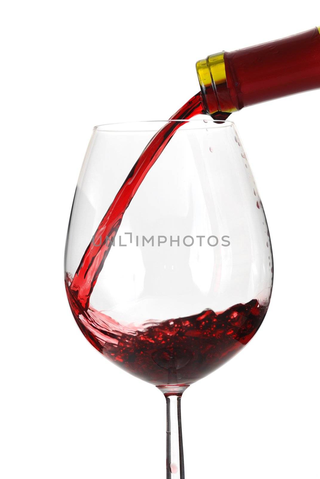 Pouring wine into a glass