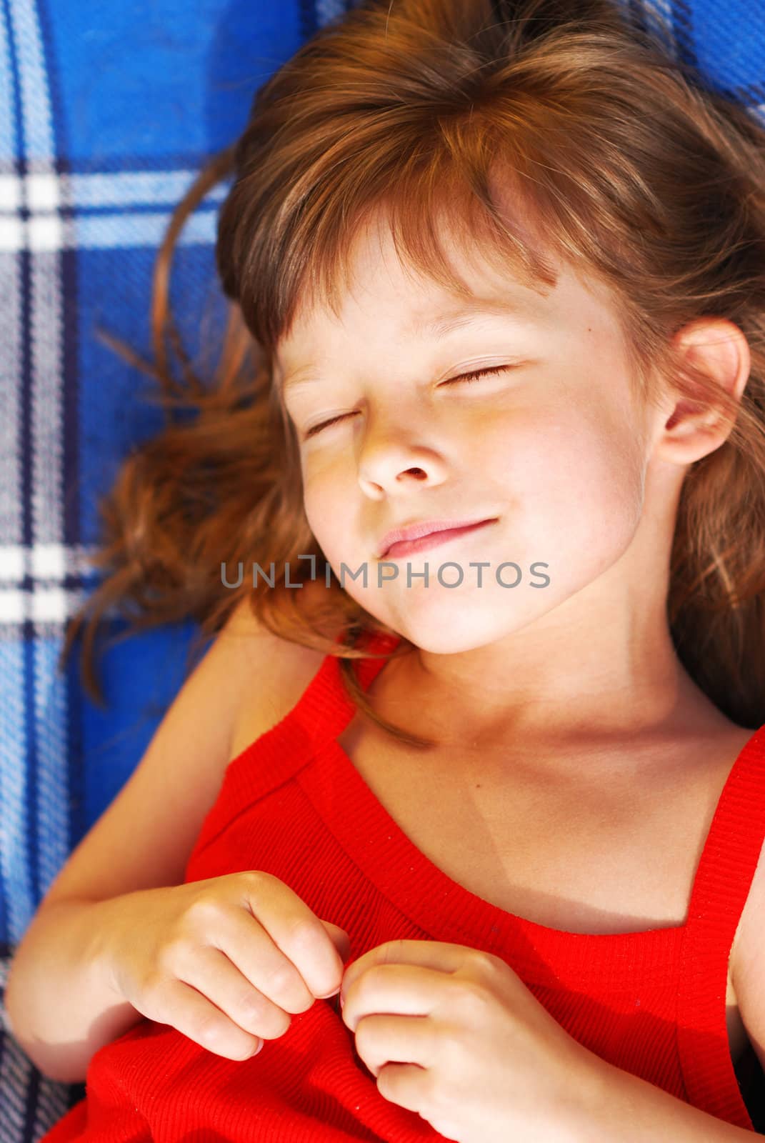 Little cute girl outdoor portrait