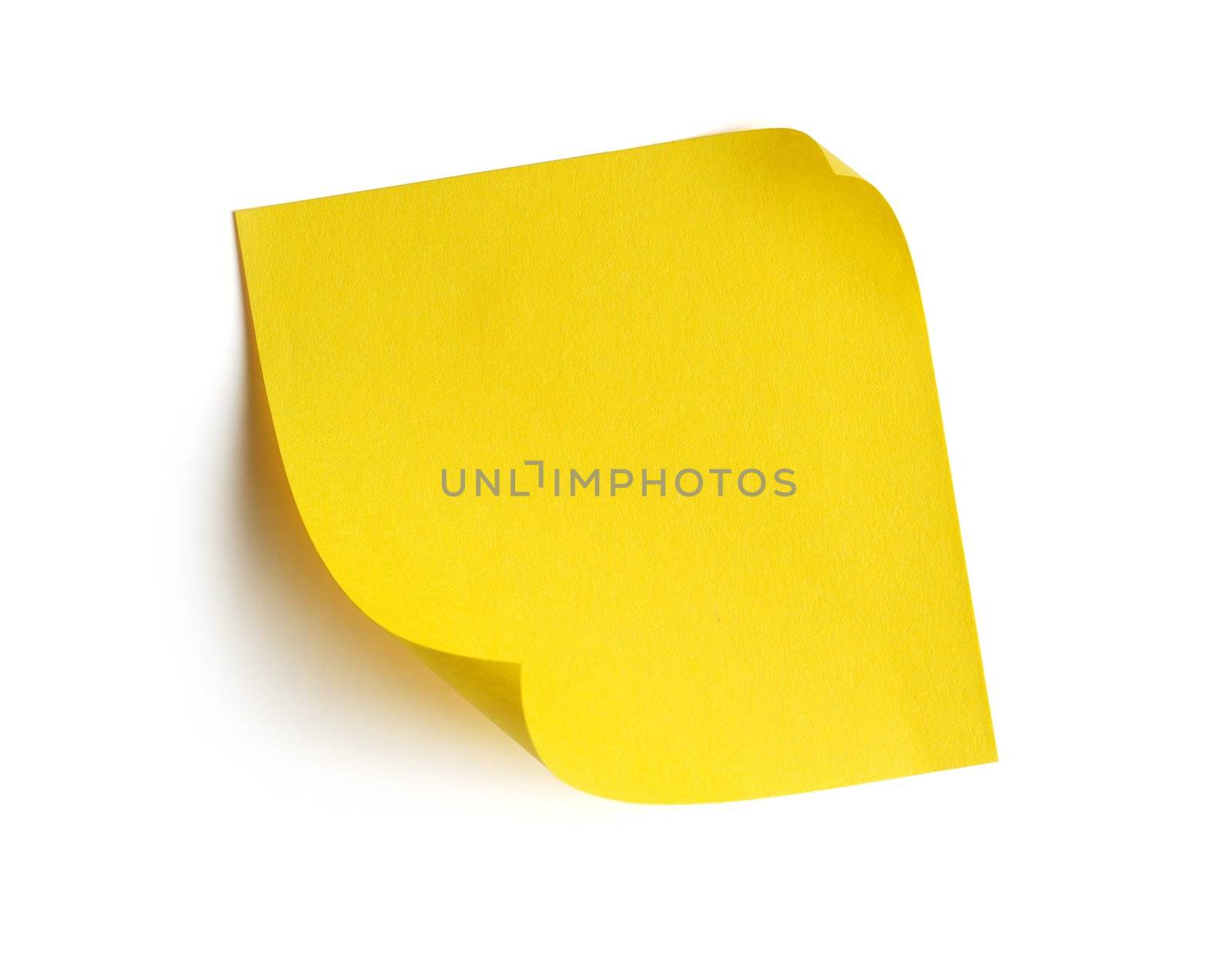 Yellow blank post-it note 