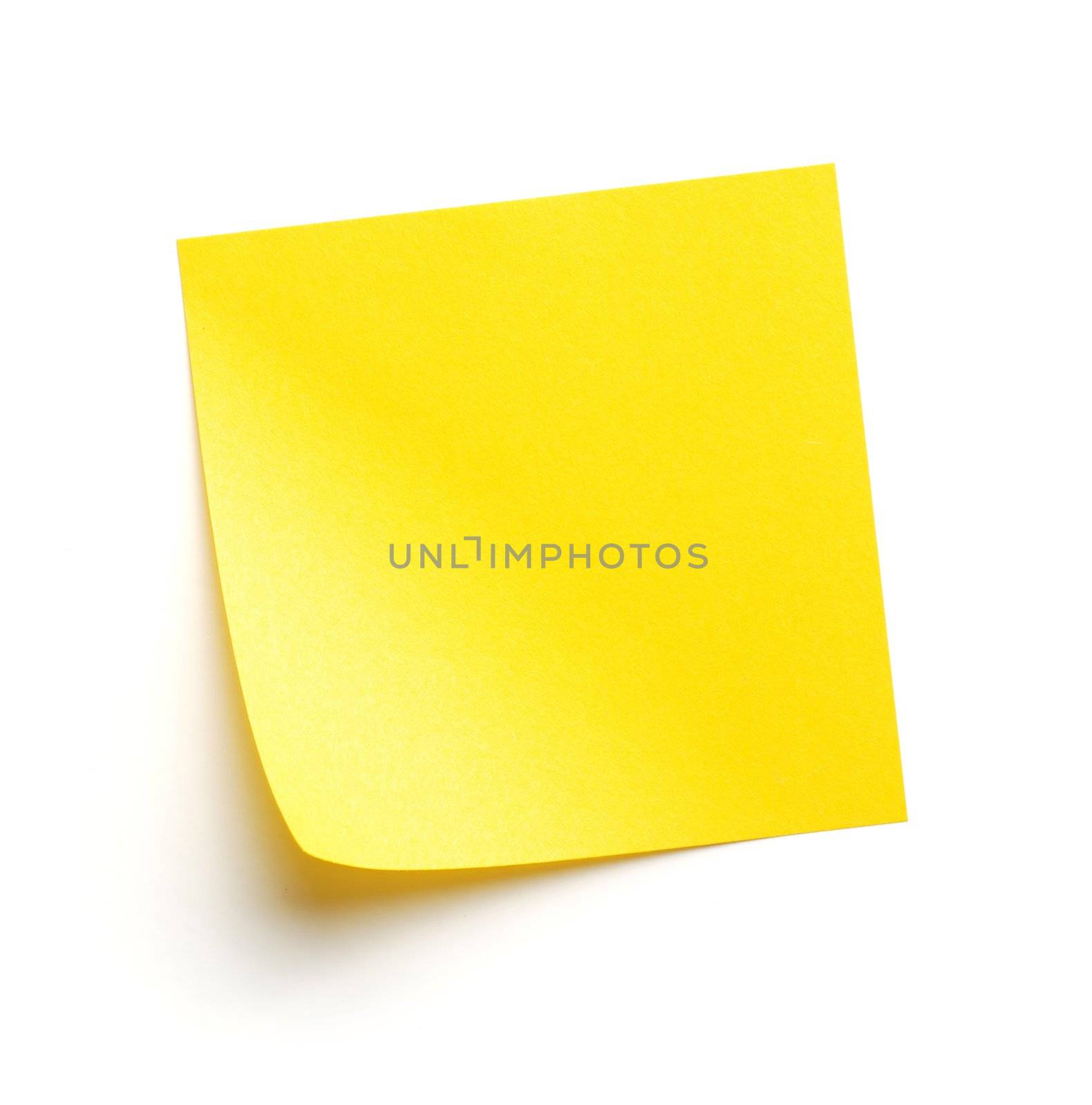 Yellow blank post-it note 