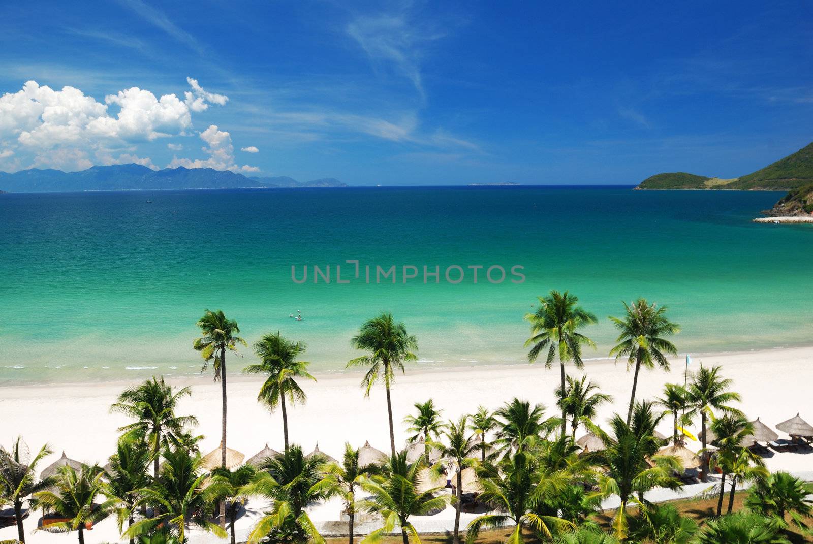 Beach Scene, Tropics, Pacific ocean