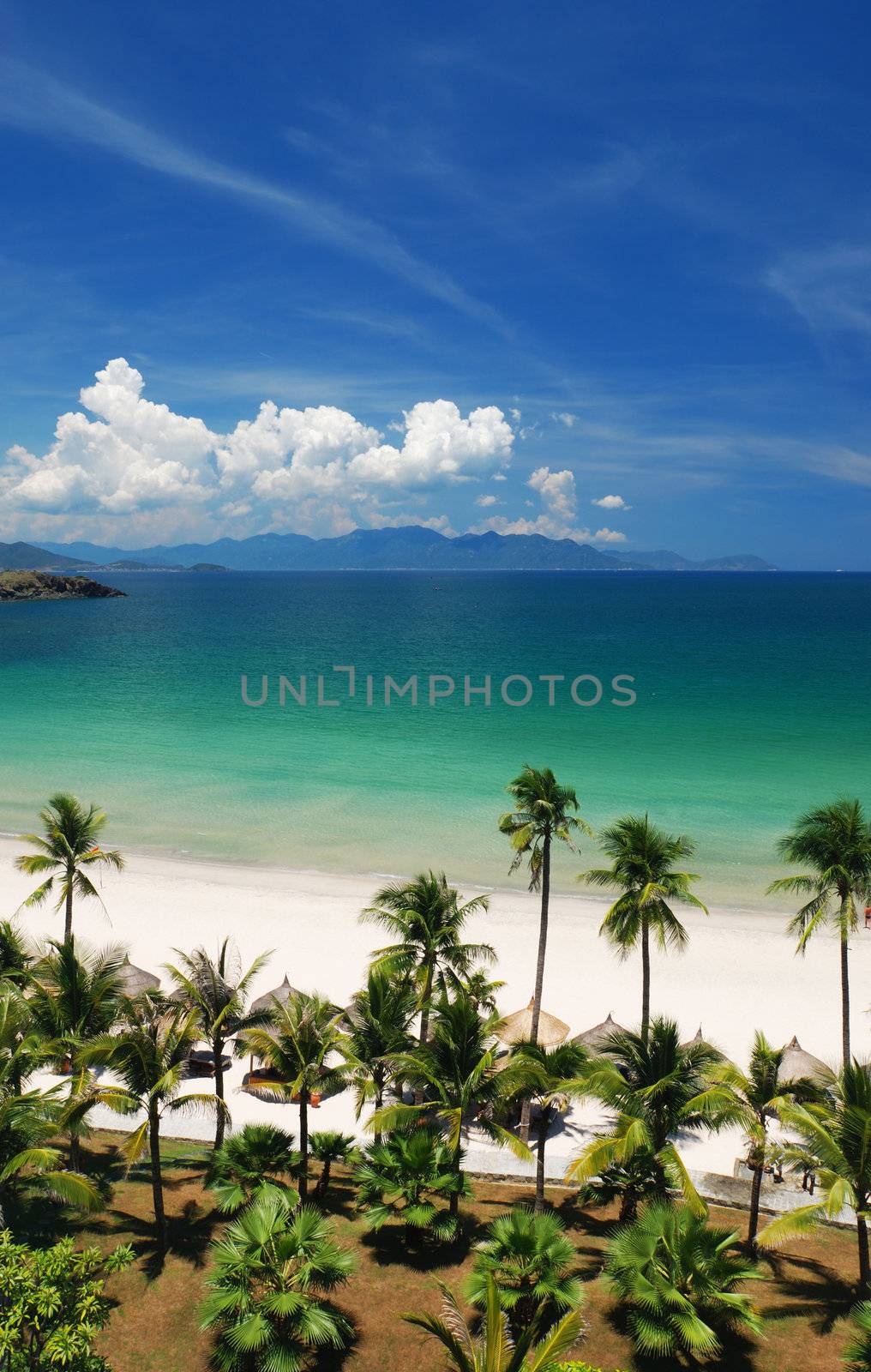 Beach Scene, Tropics, Pacific ocean