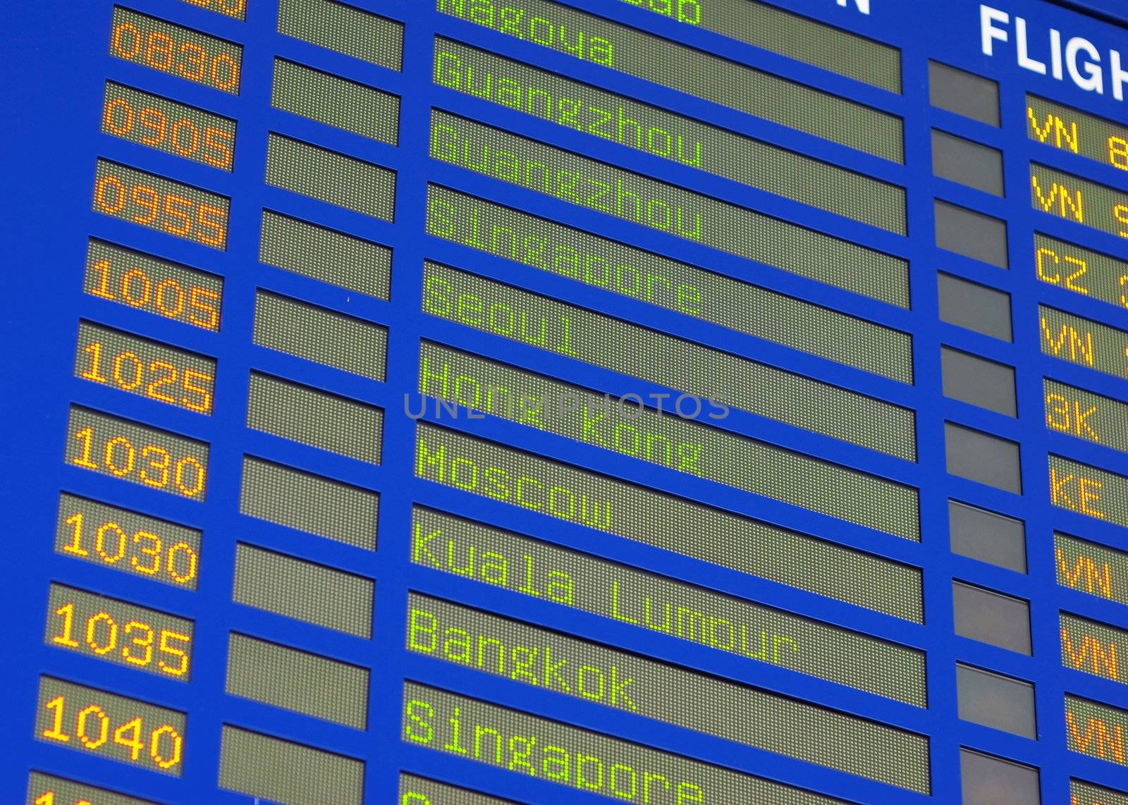 LCD Departures Board (Airline Schedule)