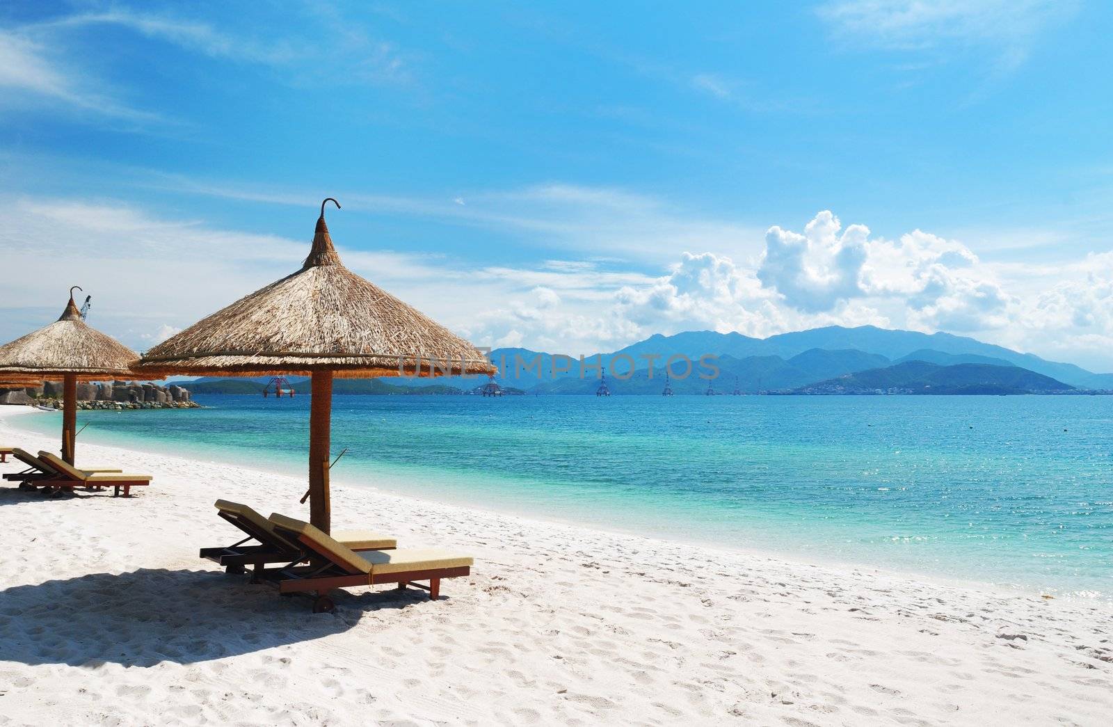 Beach Scene, Tropics, Pacific ocean