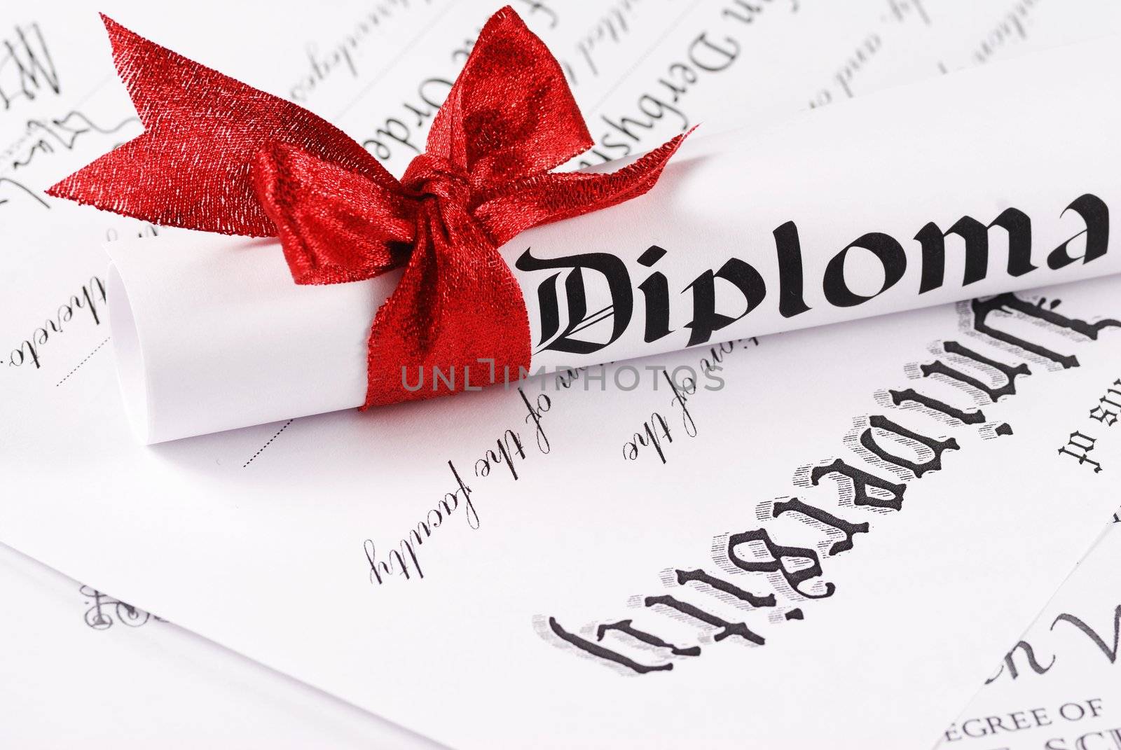 Graduation Diploma, shallow depth of field