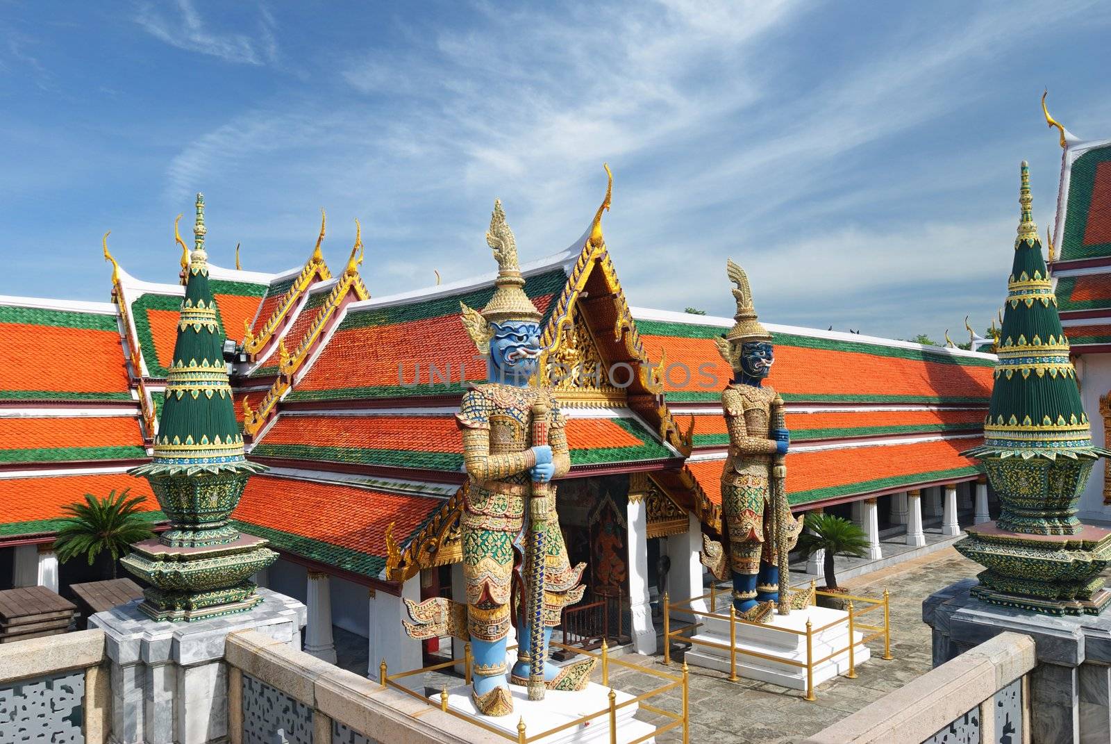 Thailand, Bangkok. Temple against sky.