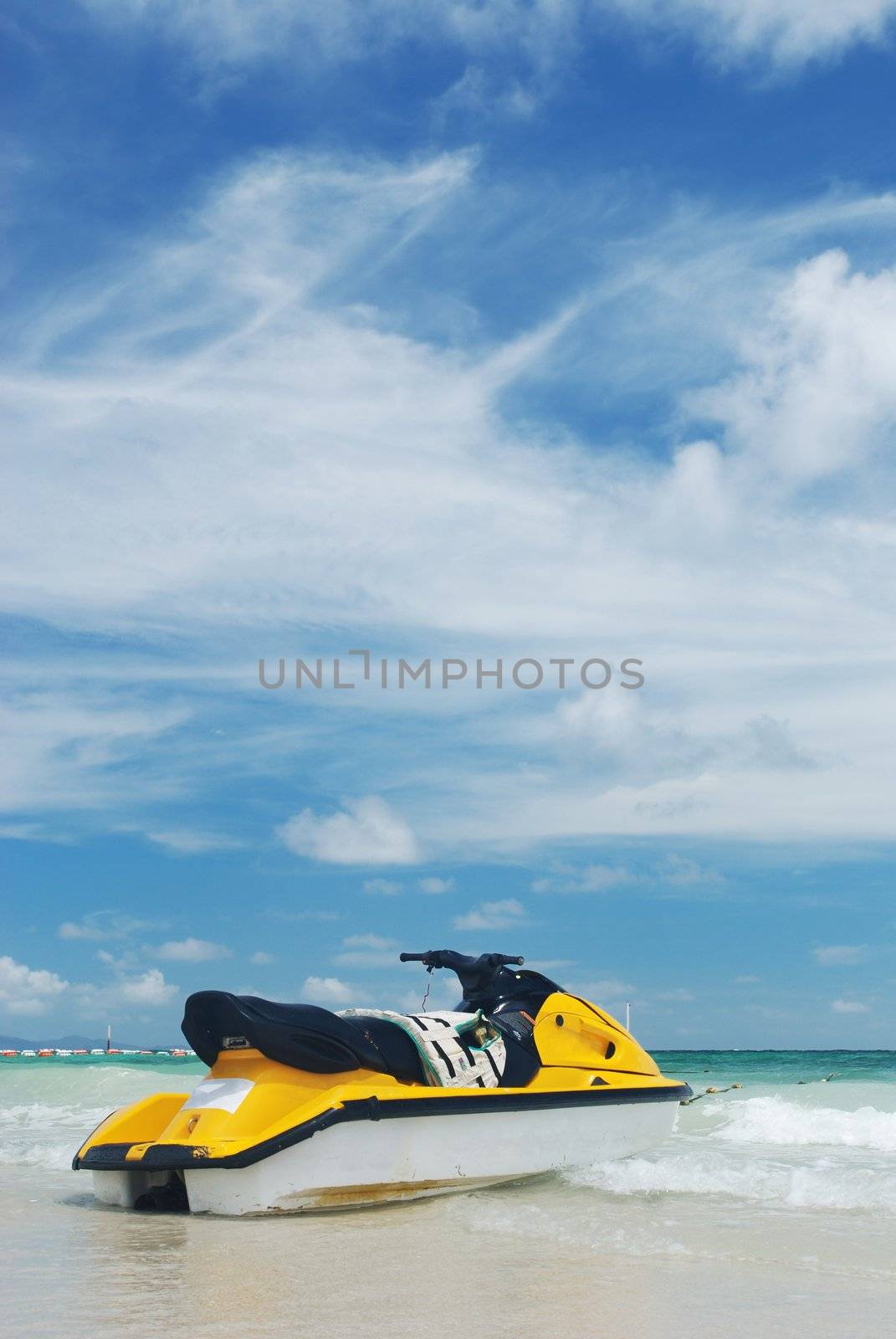 Jet Ski on a tropical beach
