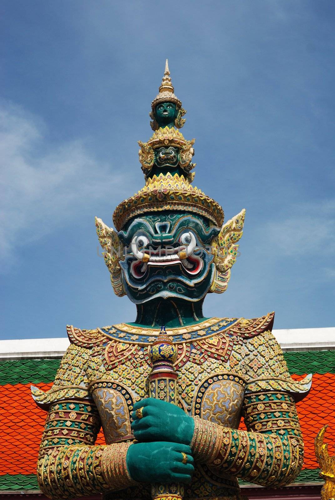 Thailand, Bangkok. Temple against sky.