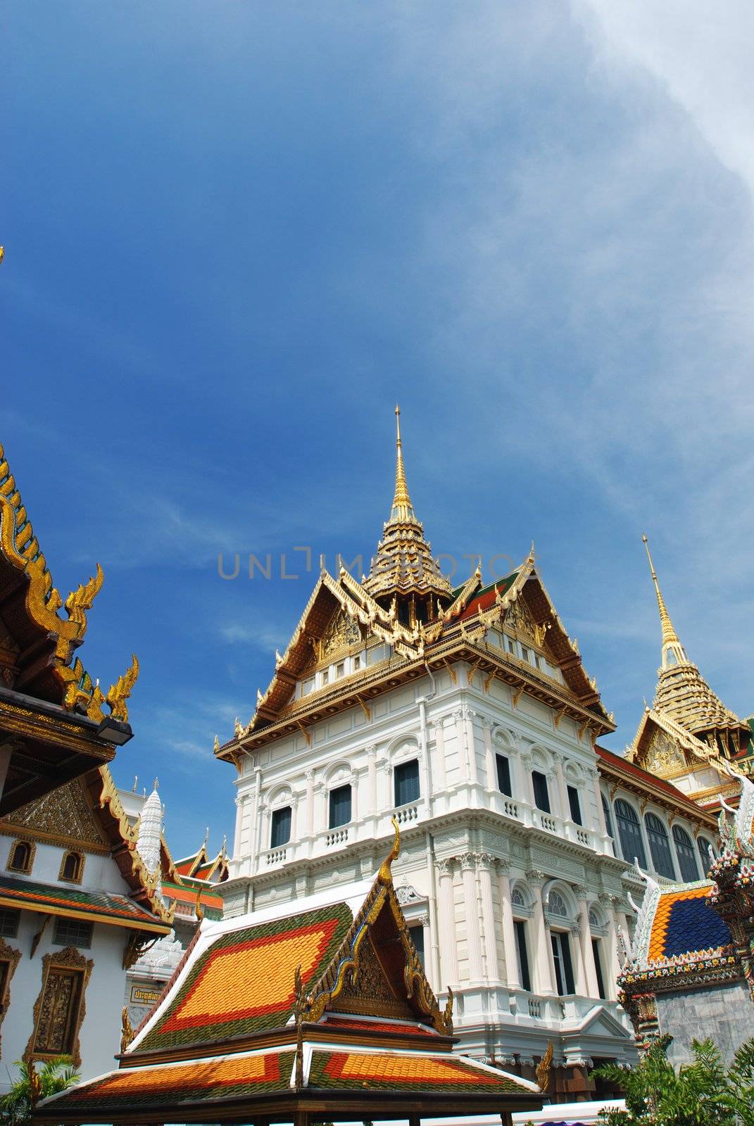 Thailand, Bangkok. Temple against sky.