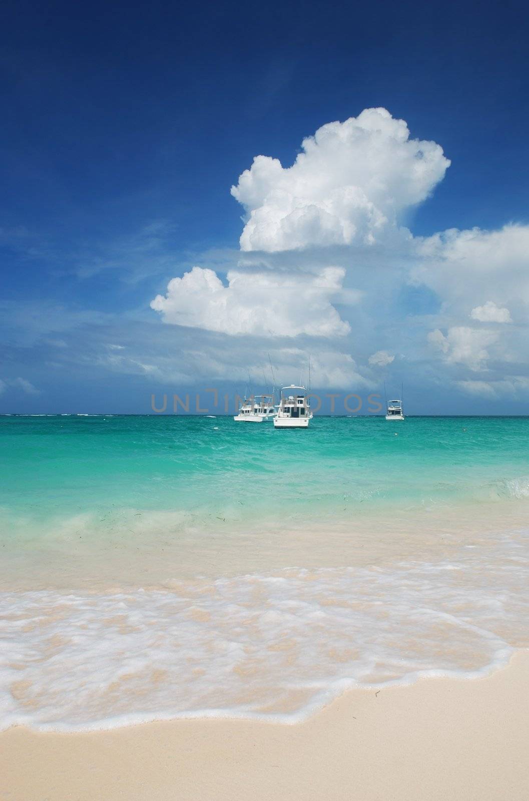 Beautiful caribbean beach in Dominican Republic