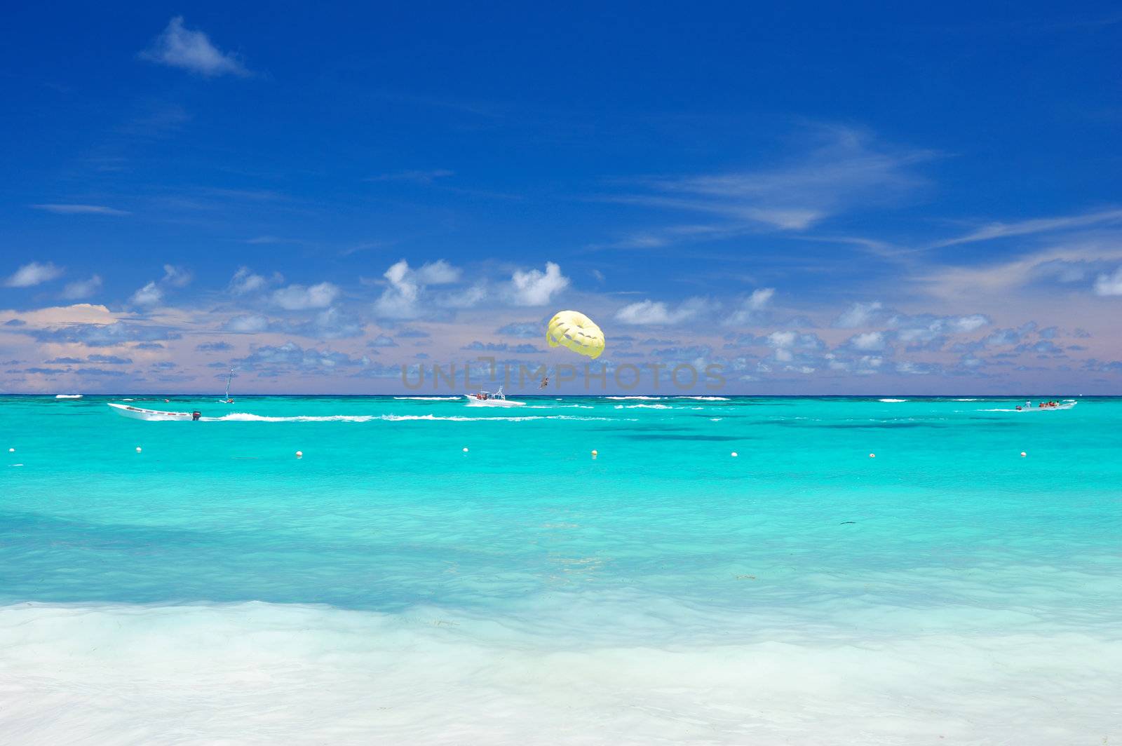 Beautiful caribbean beach in Dominican Republic.