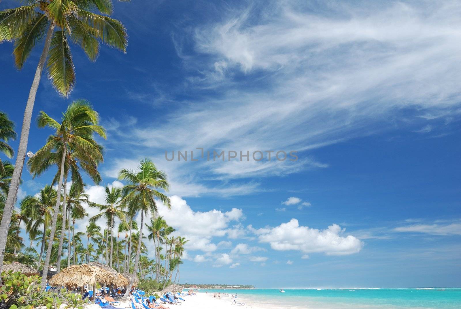 Beautiful caribbean beach in Dominican Republic