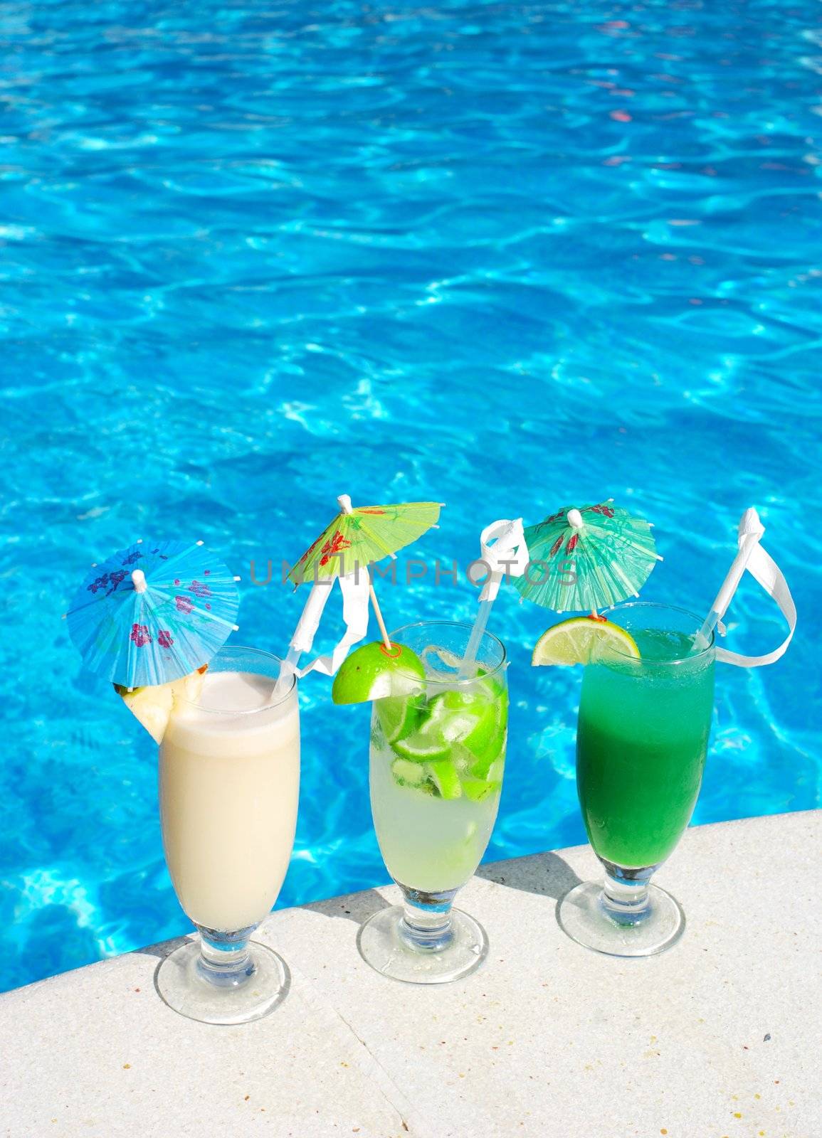 Cocktails near the swimming pool