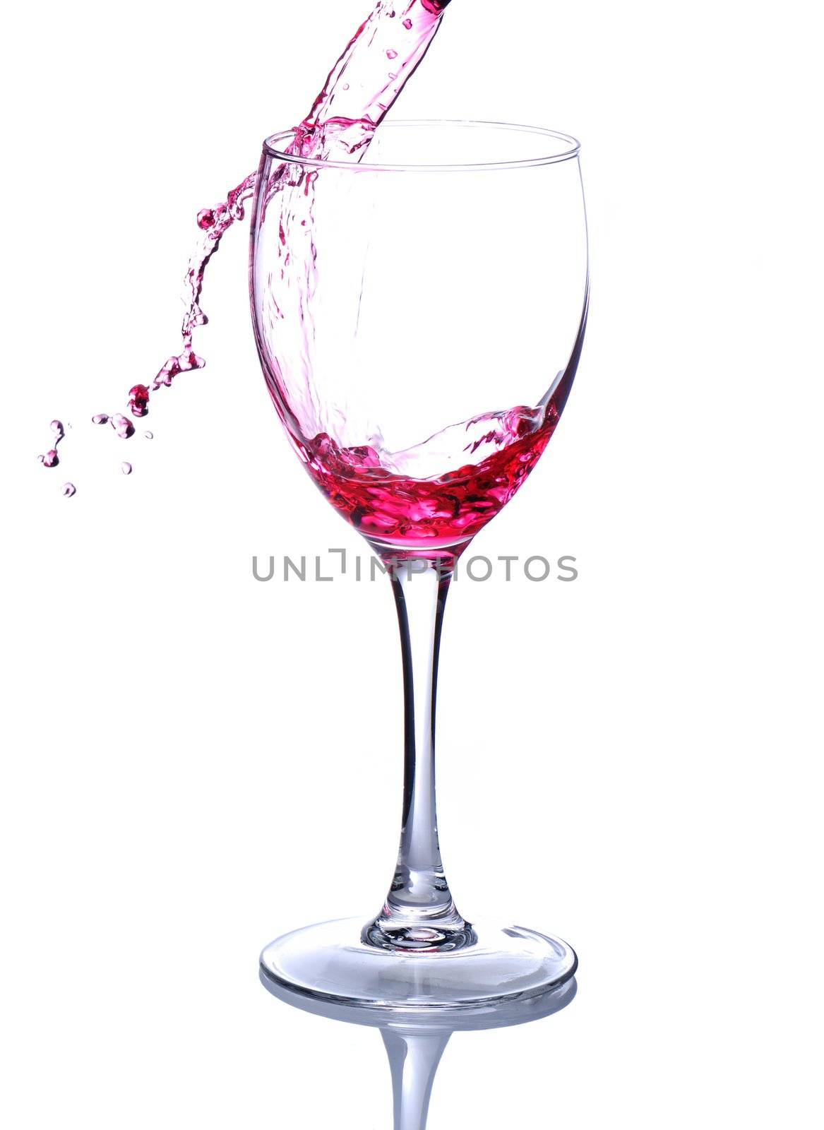 Pouring wine into a glass