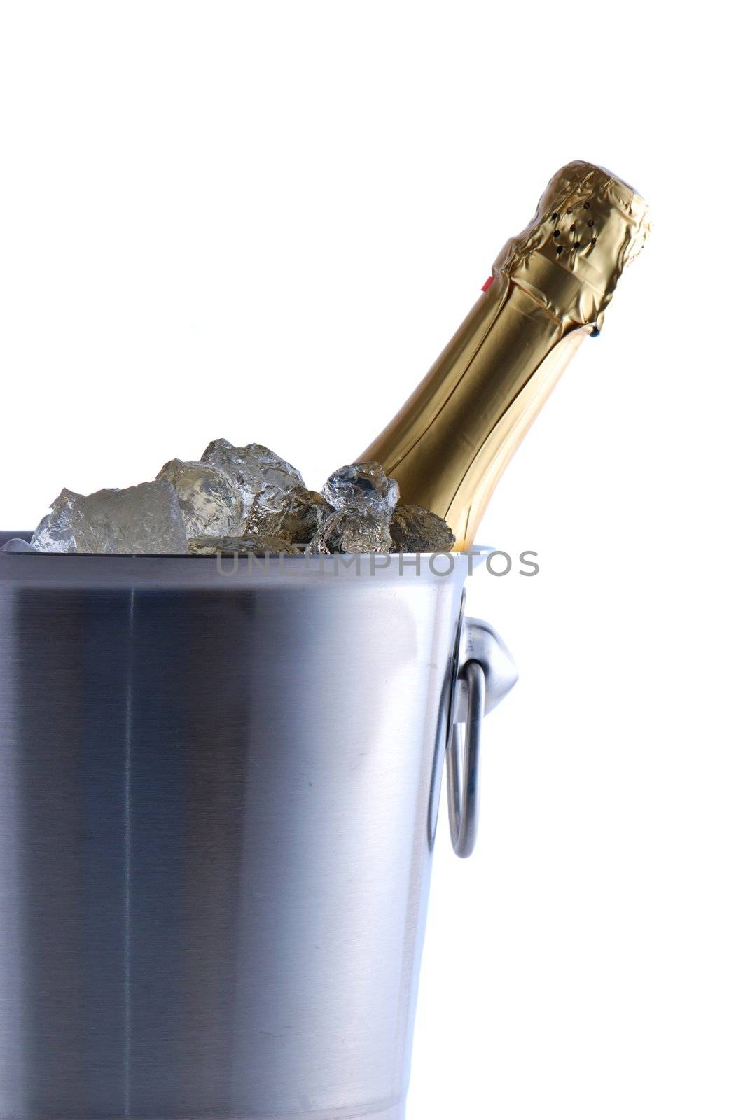 Champagne cooler isolated on white