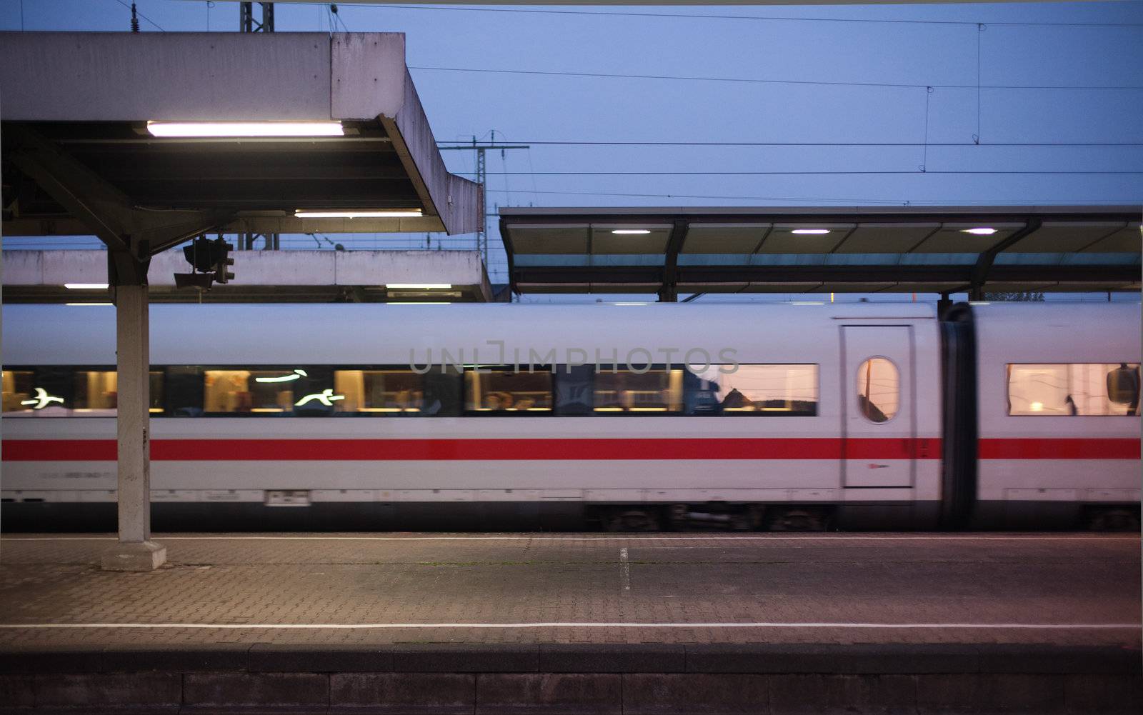 German train at the station by edan