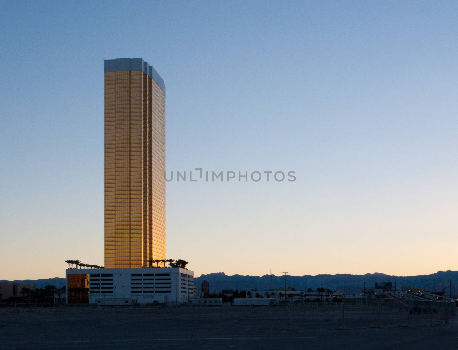 Newly built skyscraper on the Las Vegas Strip