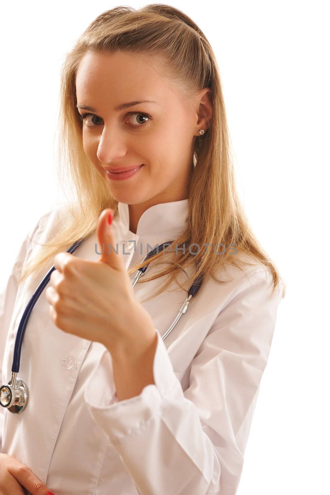 Doctor with thumb up by haveseen