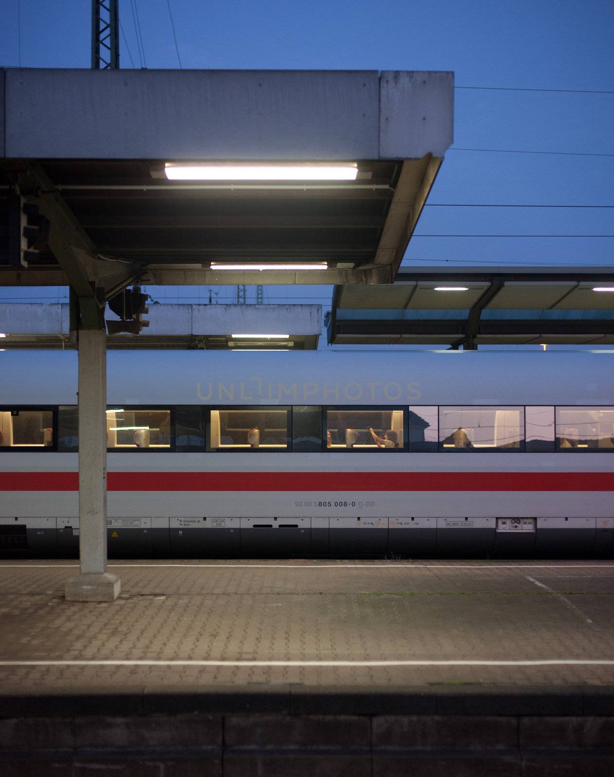 German train at the station by edan