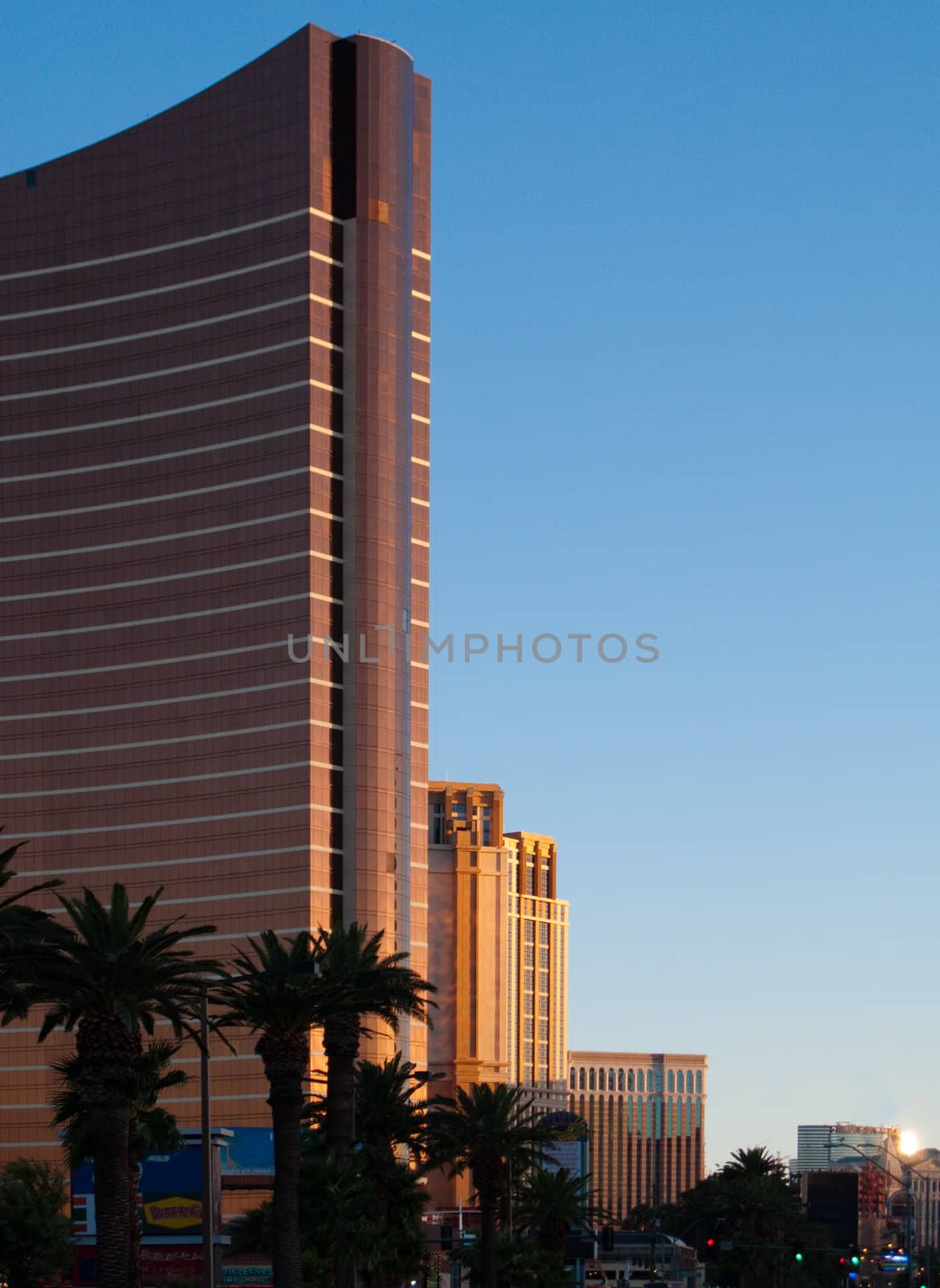 Buildings on the Las Vegas Strip by edan