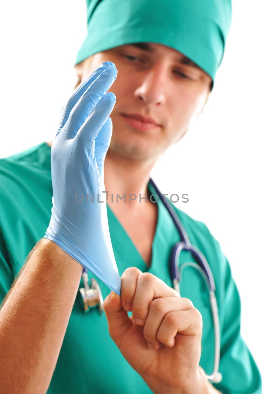 Pulling on surgical glove by haveseen