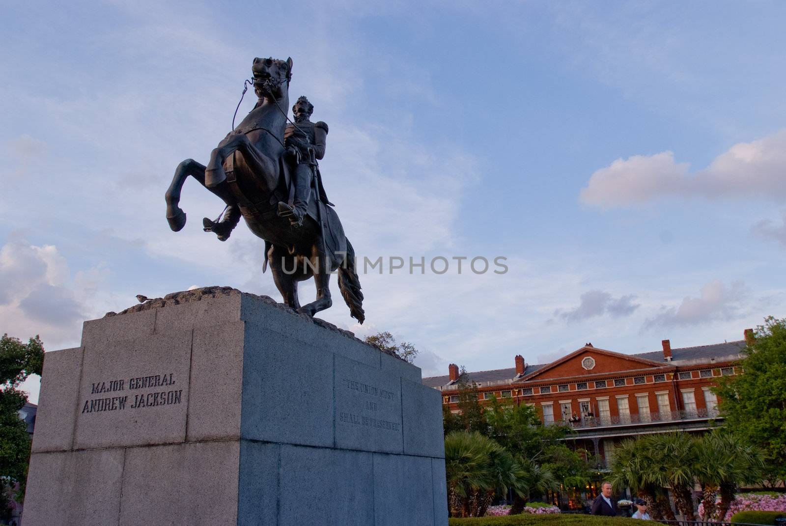 Andrew Jackson statue and Pontalba Apartments, New Orleans
