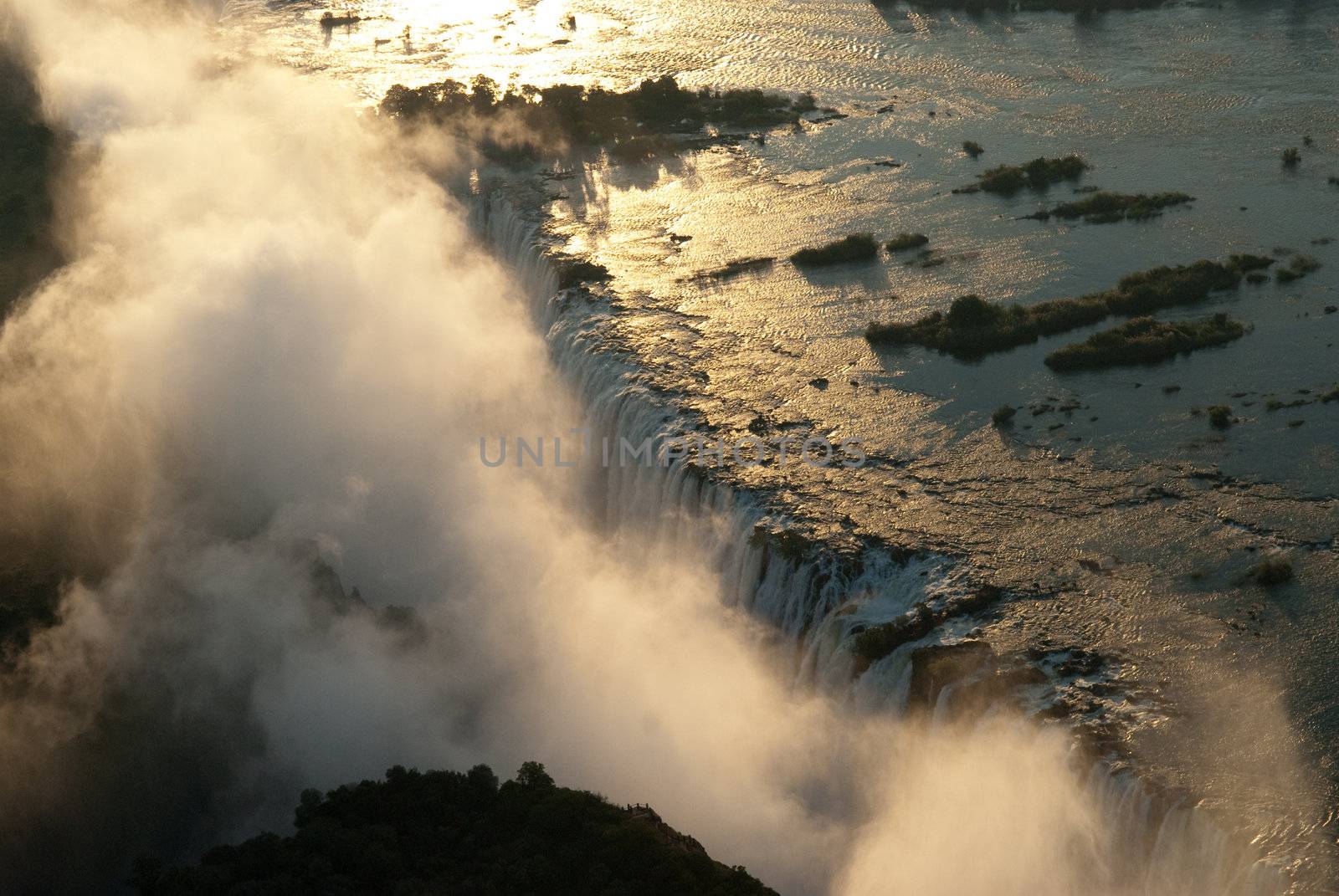 Victoria Falls Aerial by edan