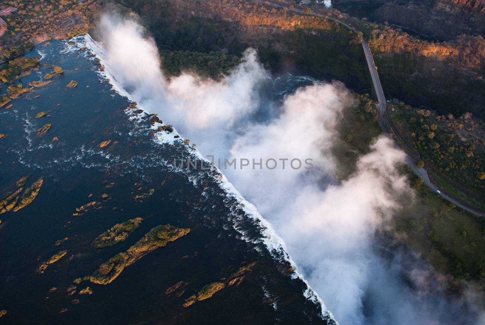 Victoria Falls Aerial by edan
