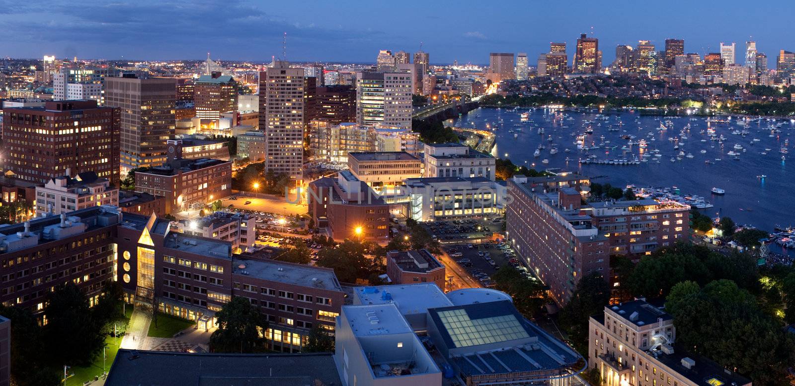 Aerial view of Cambridge and Boston by edan