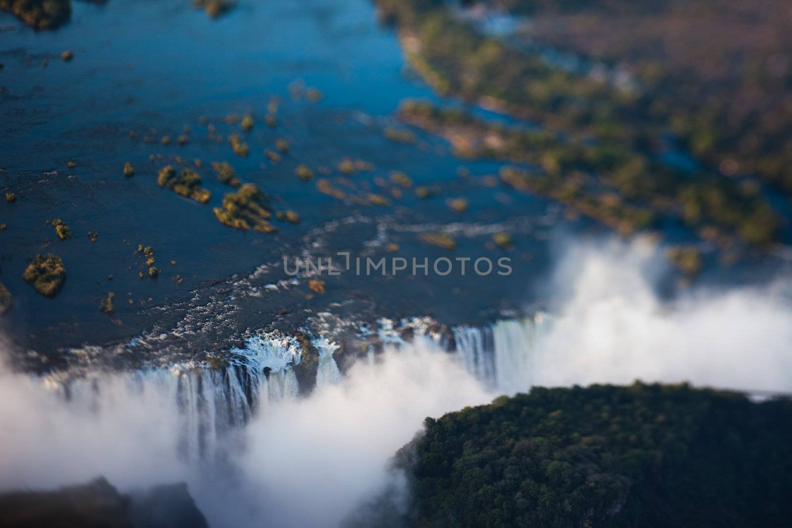 Victoria Falls Aerial by edan