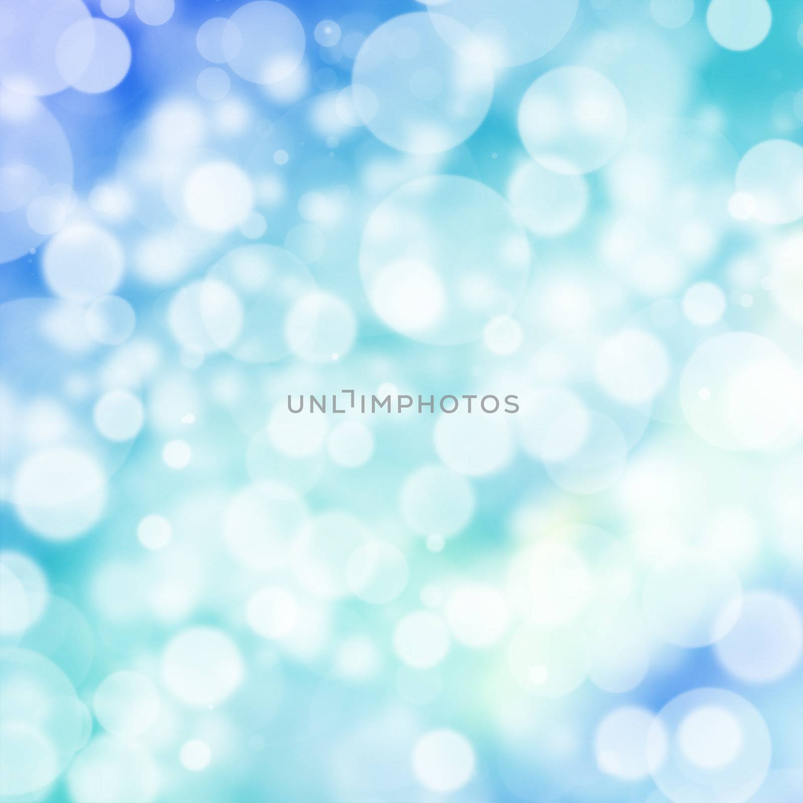 Abstract digital bokeh effect on blue background