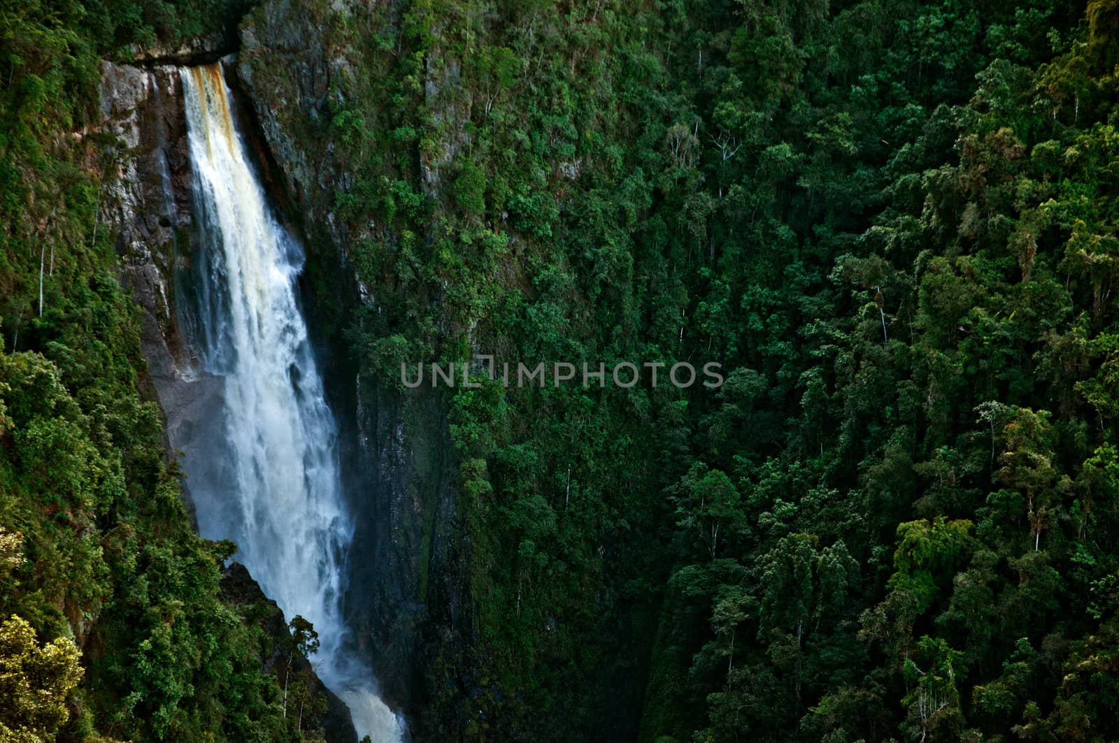 A view of Bordones waterfall in Huila, Colombia.