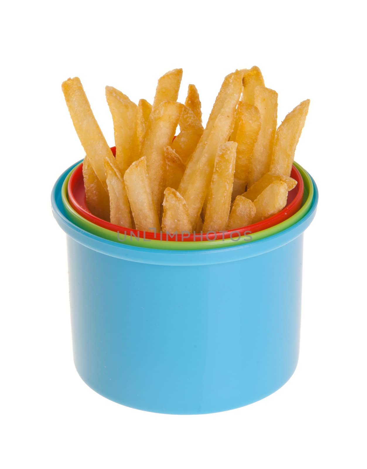 French Fries on a white background