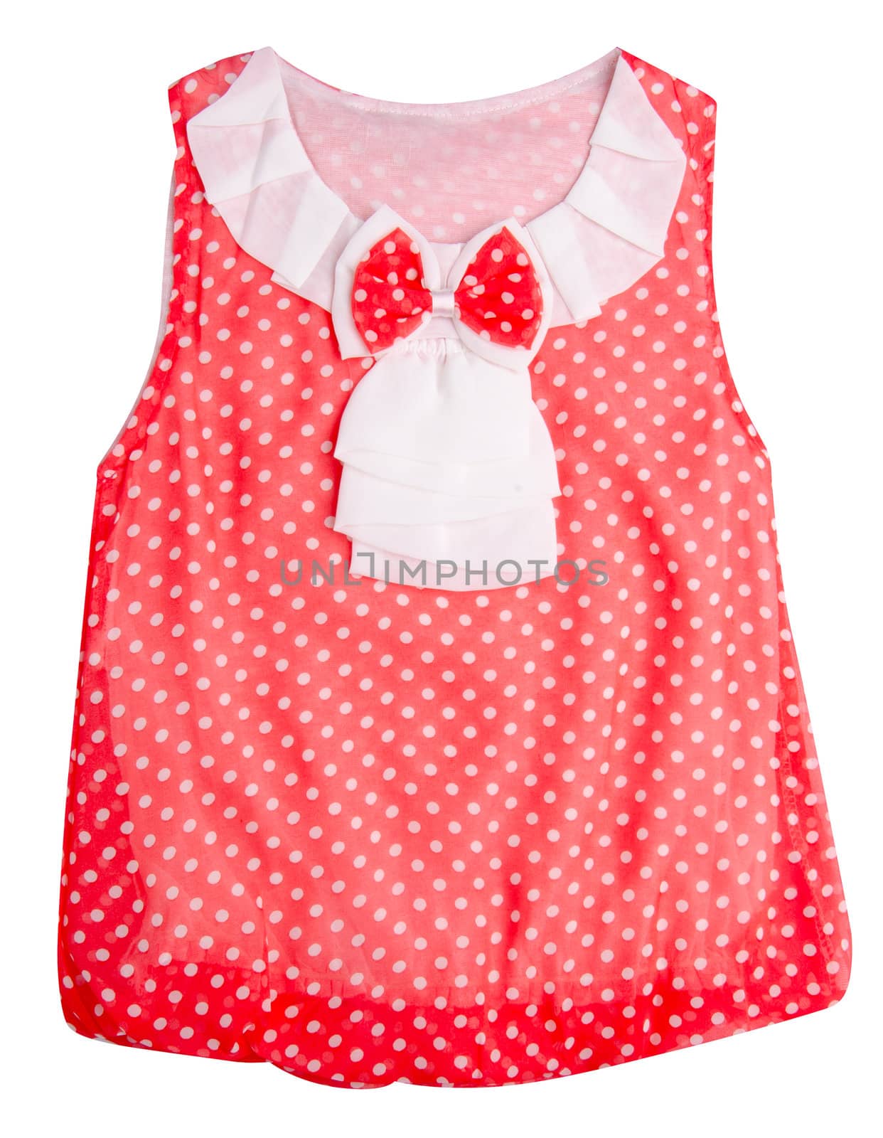 Dress for girls on the white background