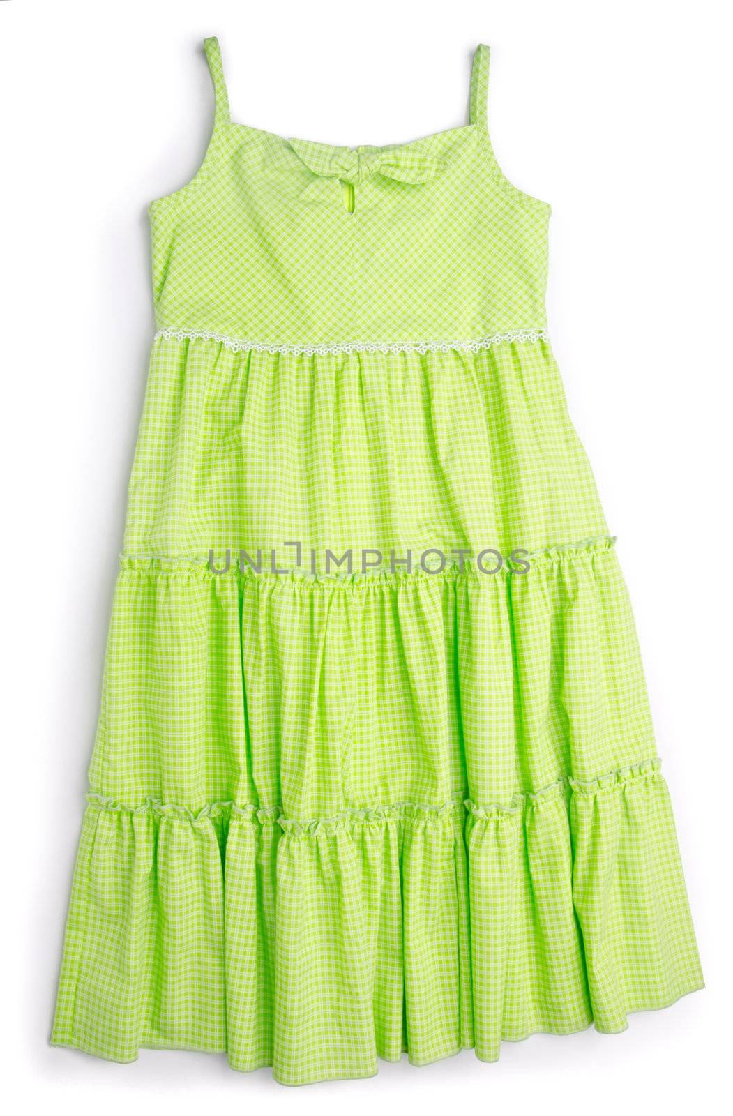 Dress for girls on the white background