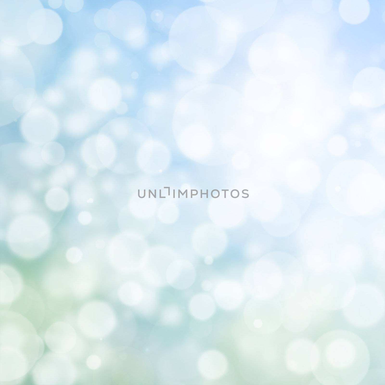 Abstract digital bokeh effect on blue background