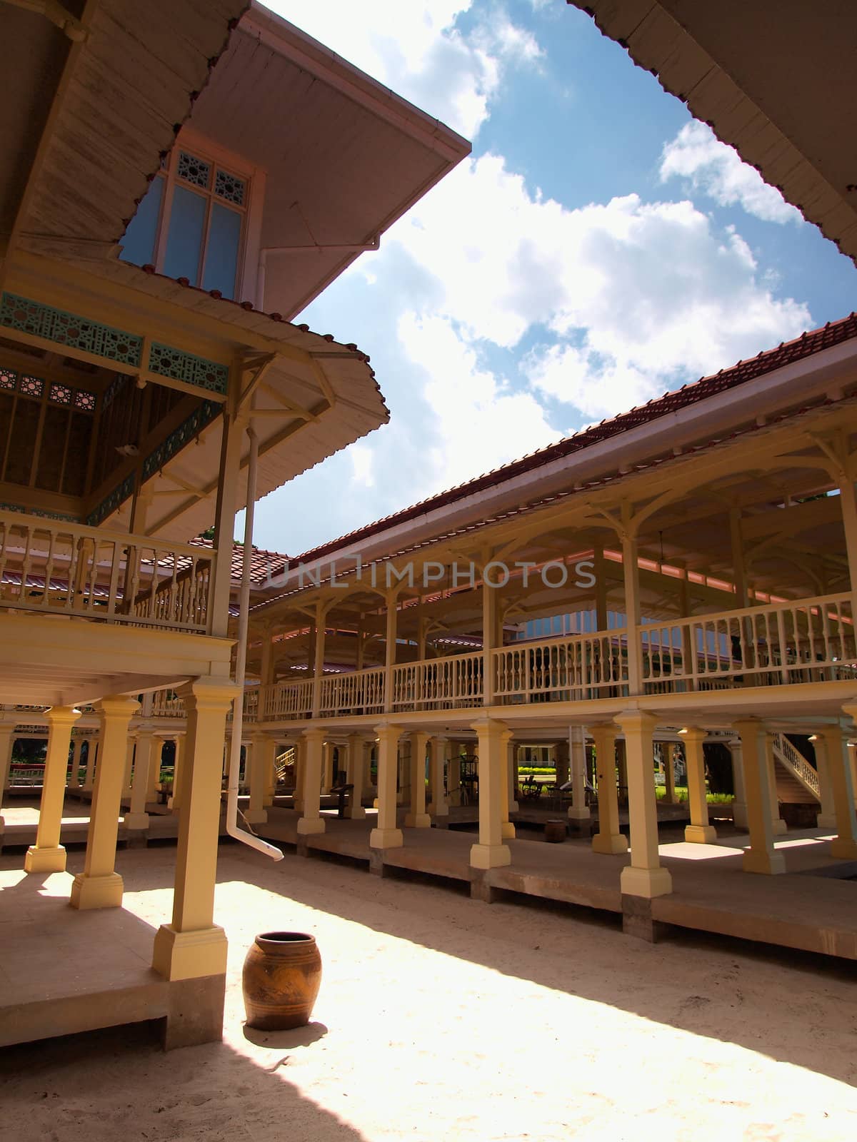 Mrigadayavan Palace (Marukhathaiyawan) in Cha-Am, Thailand by jakgree