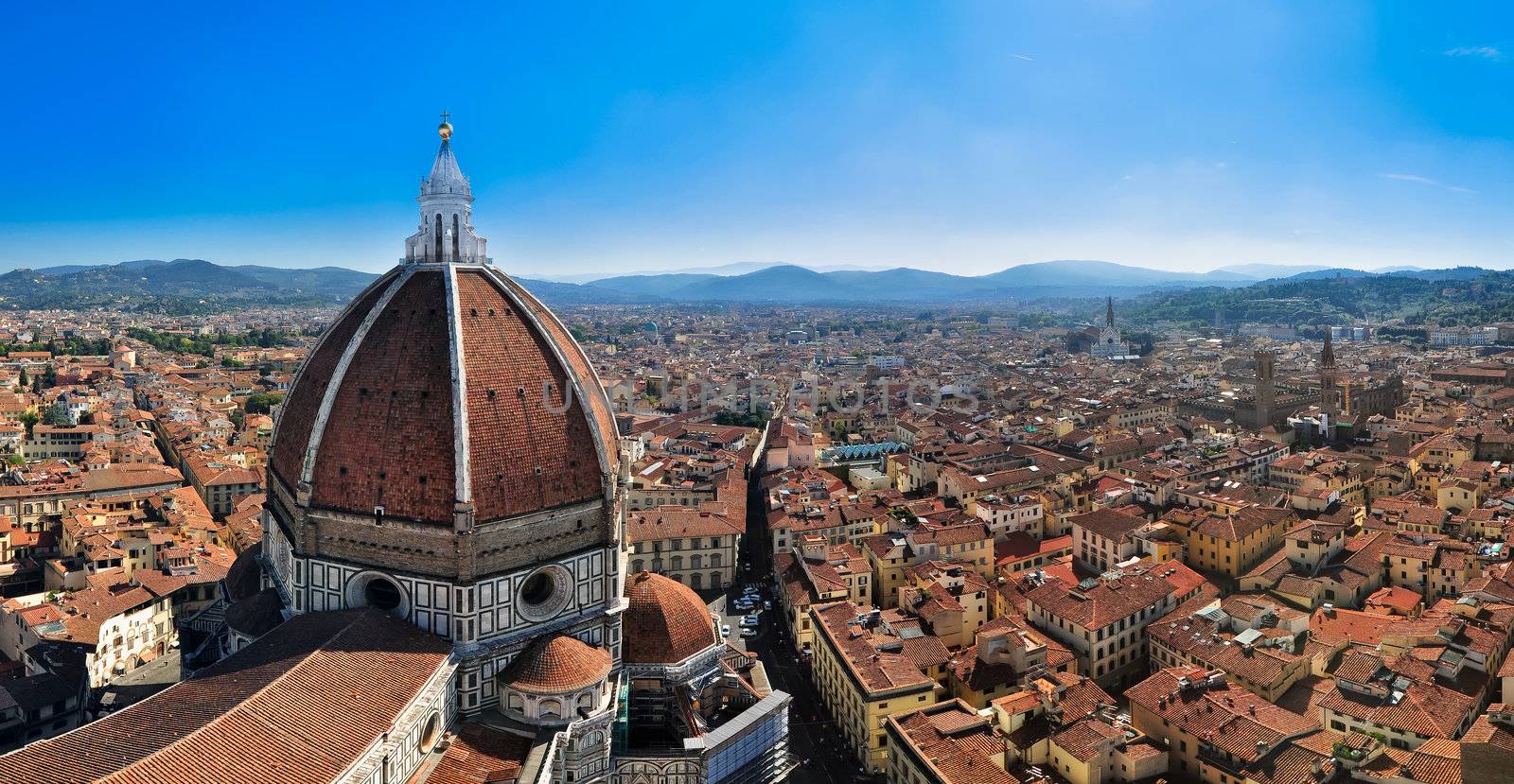 Florence birds view panorama, Florence, Italy, daylight cityscape view