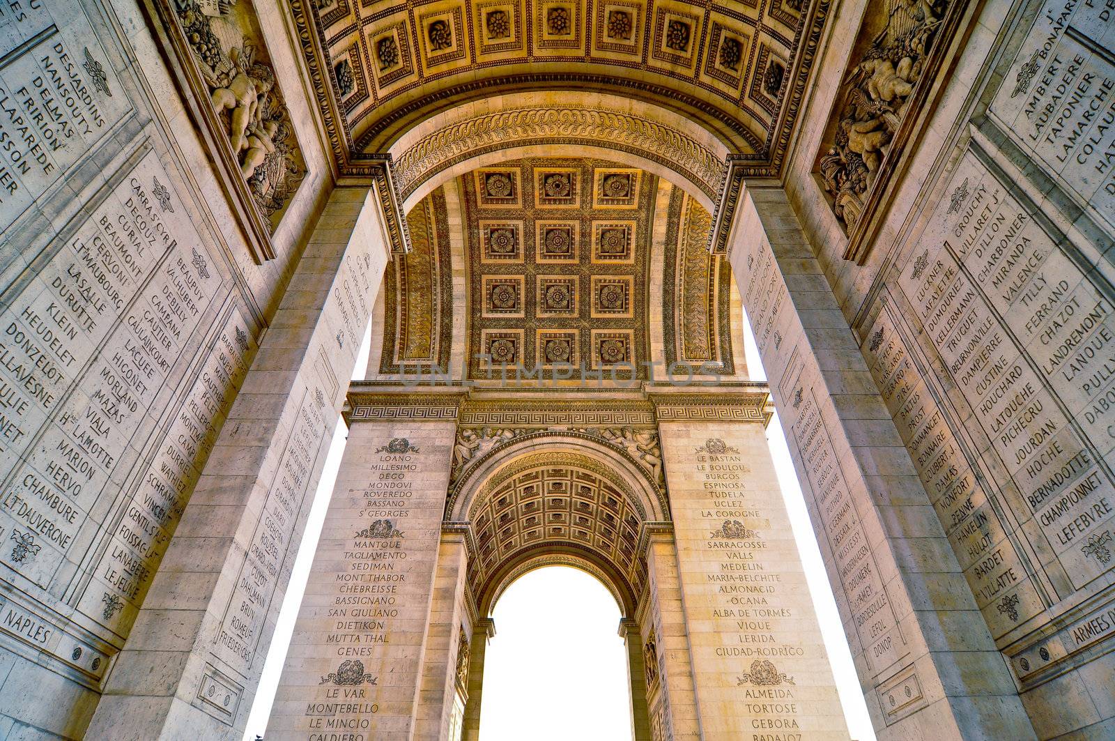 Arc du Triomphe ceiling detail, Paris, France