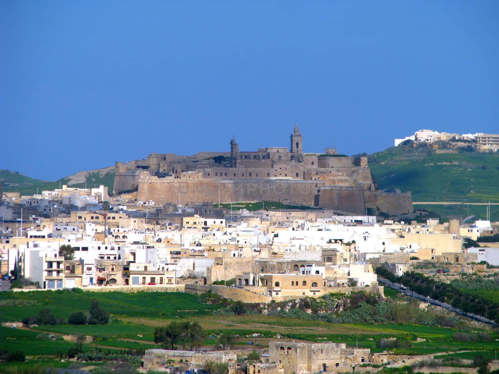 The fortified citadel of Rabat in Gozo - Malta.