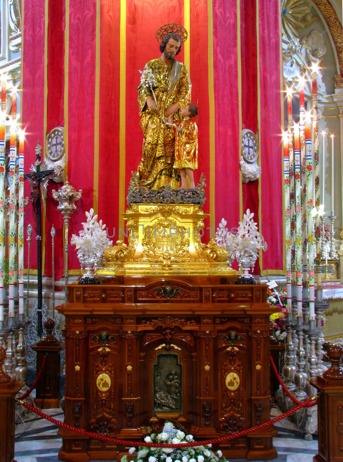 The statue of Saint Joseph in Ghaxaq, Malta.